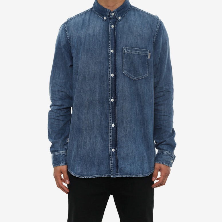 Civil Long Sleeve Button-up Blue