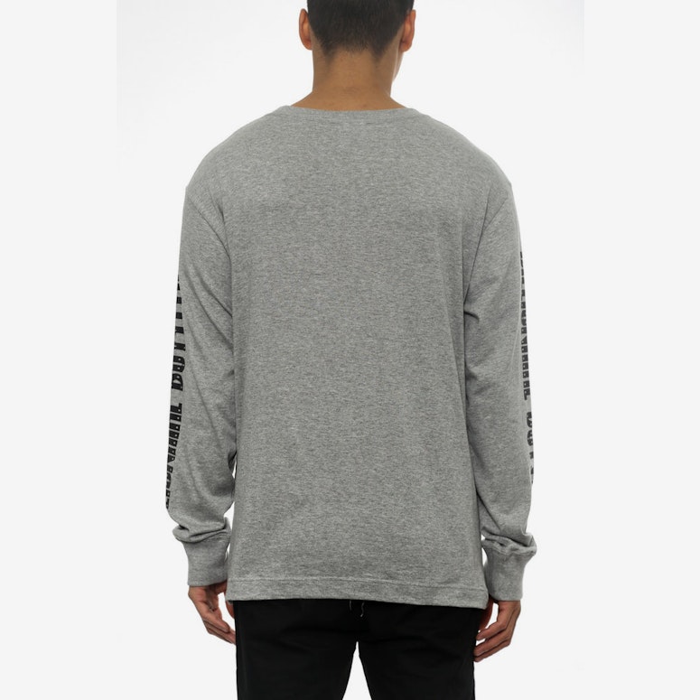 B Logo Long Sleeve Tee Grey/black