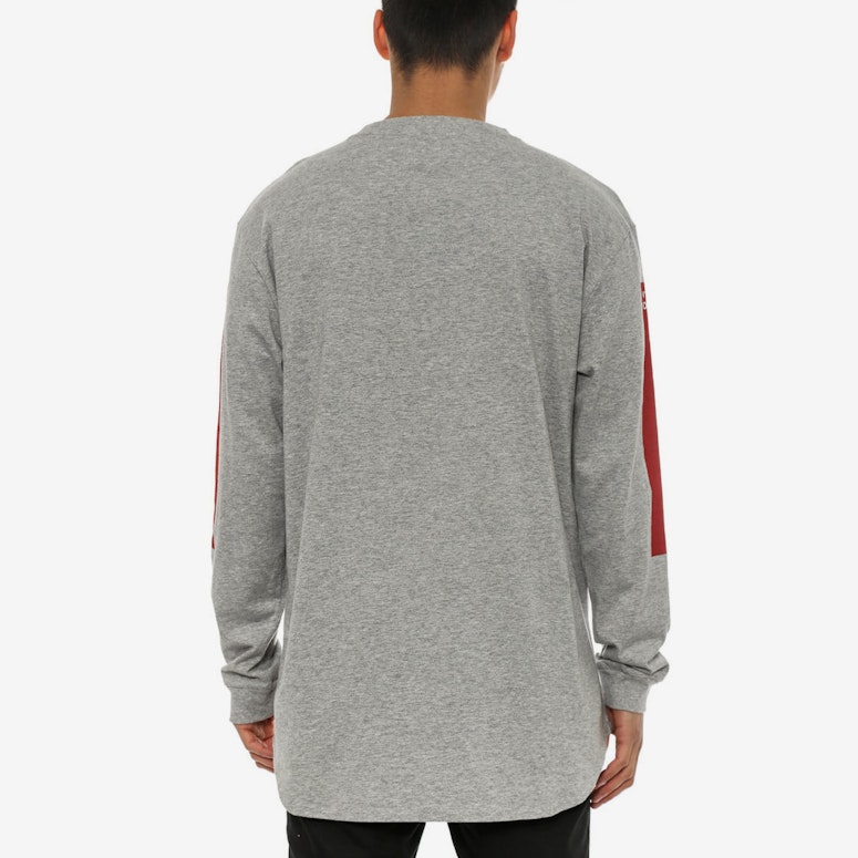 No.38 Long Sleeve Scallop Tee Heather Grey/bu