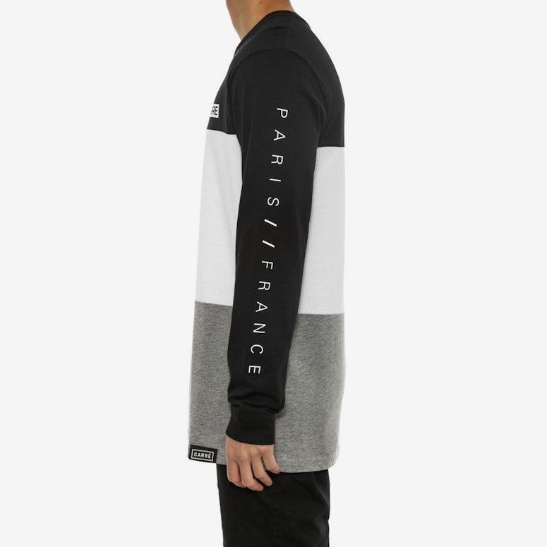 LE Tour Panel T Long Sleeve Black/white/gre