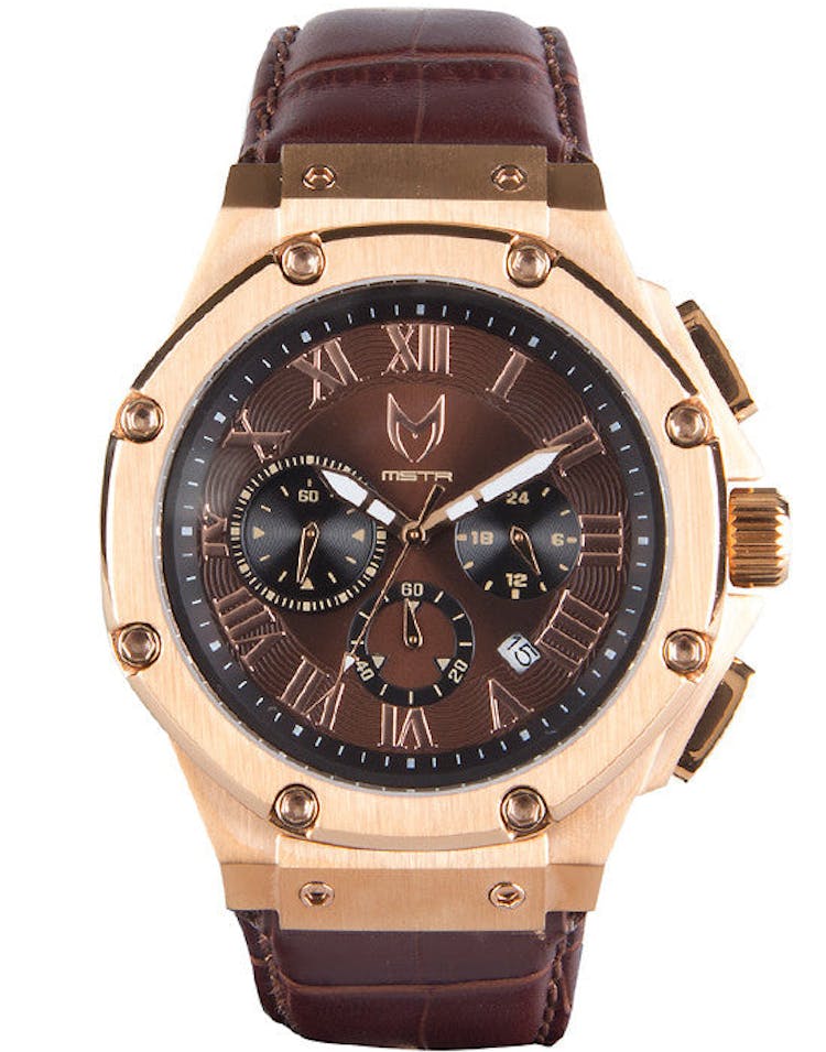 Ambassador Roman Numerals Black/rose Gold