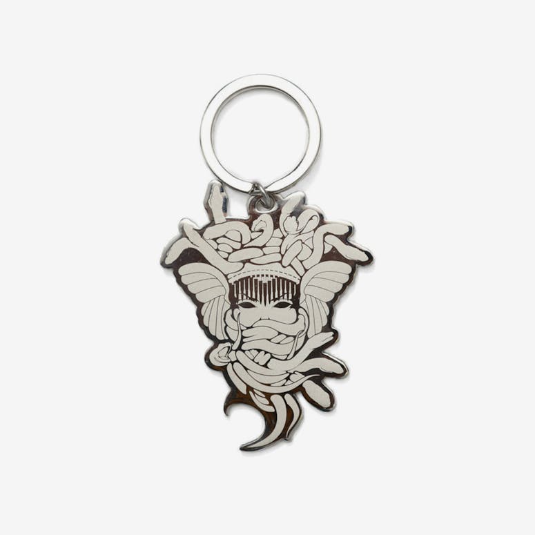 Medusa Bottle Opener Keychain Silver