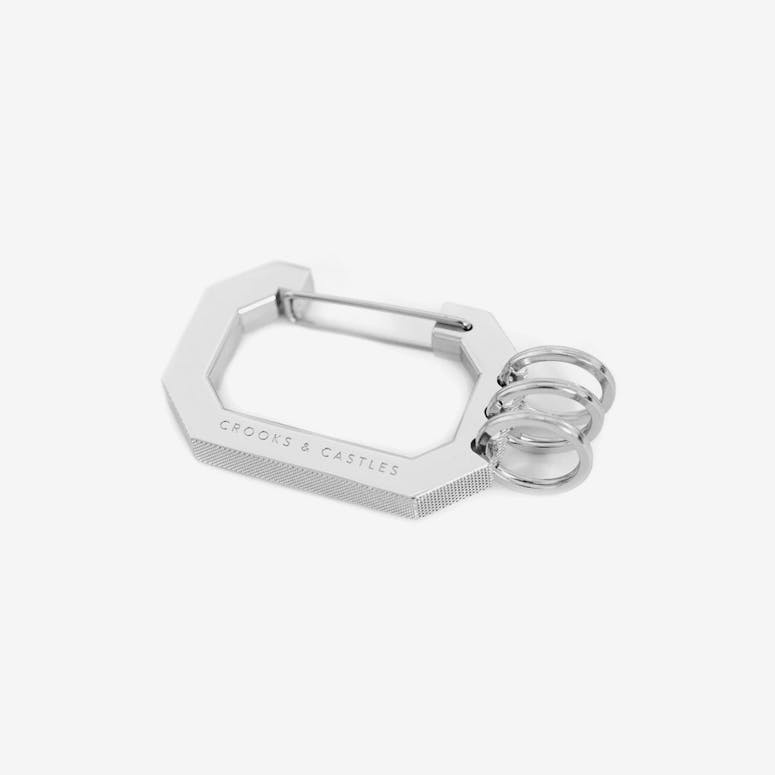 Metal C-note Carabiner Silver/black