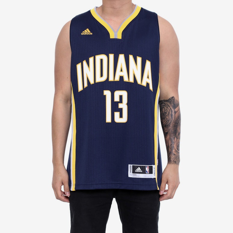 Pacers 13 George Swingman Jersey Navy