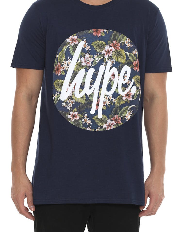 Flower Circle Tee Navy