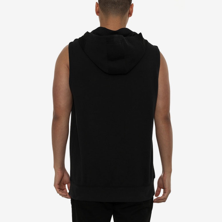 Lite Fleece Short Sleeve Hoodie Black/black