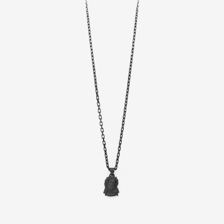 Jesus Piece Necklace Black