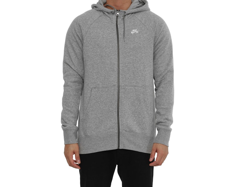 Icon Full-zip Hood Grey/white