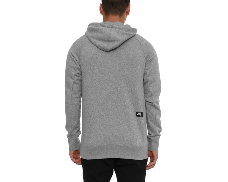 Icon Full-zip Hood Grey/white