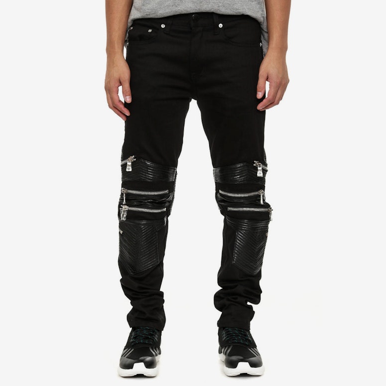 Chain Biker Jean Black