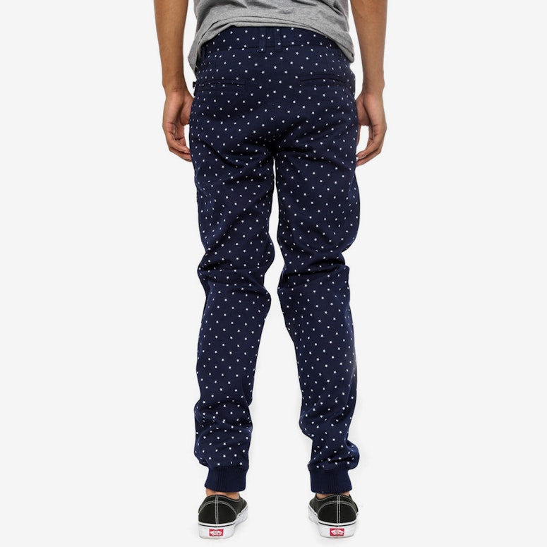Giusepp Cuffed Chino Blue/white/silv