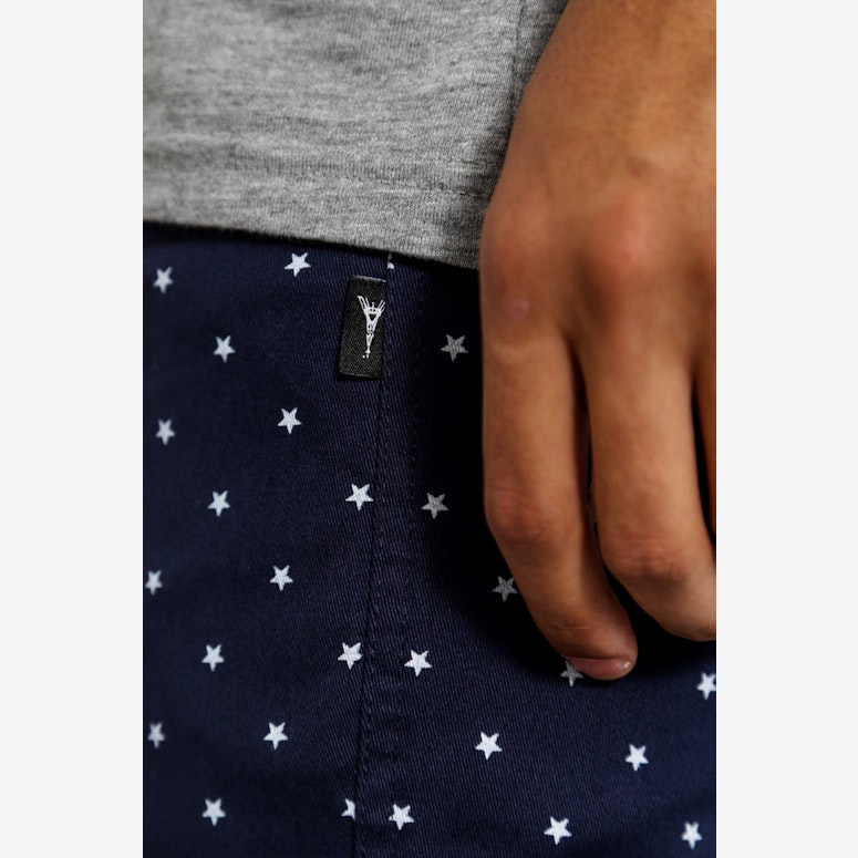 Giusepp Cuffed Chino Blue/white/silv