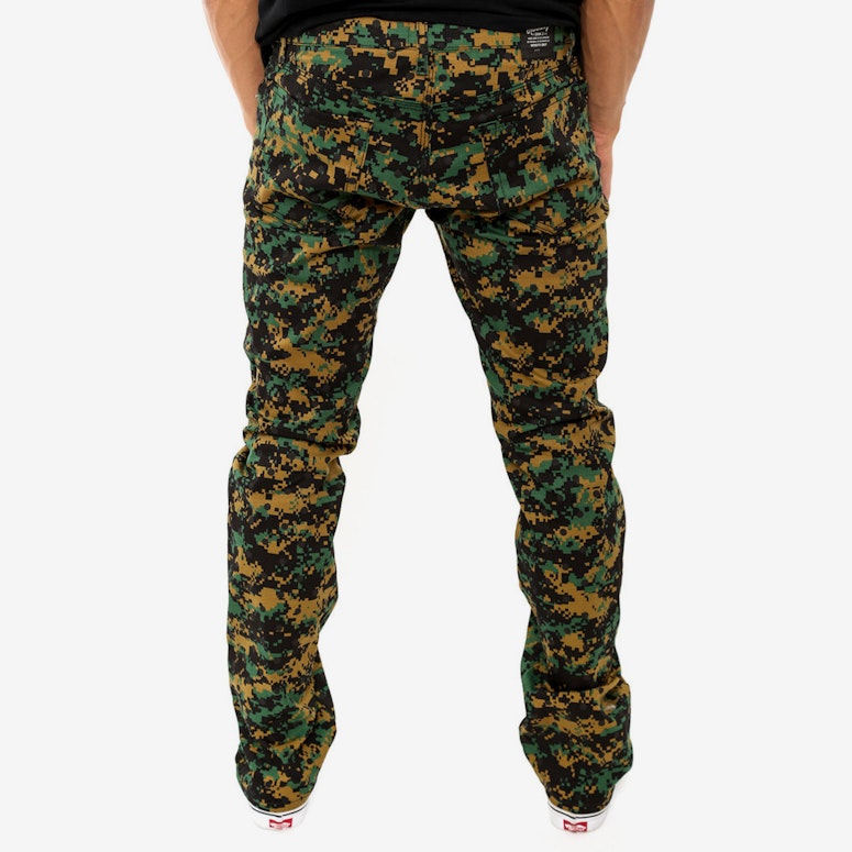 the 5 Pocket Camo Pants Black/orange/br