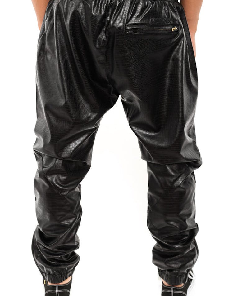 Leatherette Snake Pants Black/snake