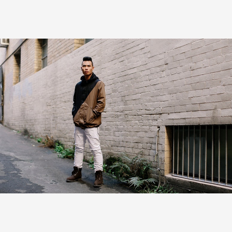 Splice Windbreaker Jacket Khaki/black