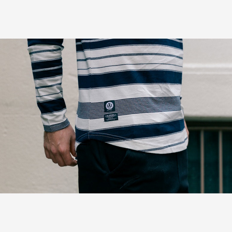 Kente Stripe Tee White