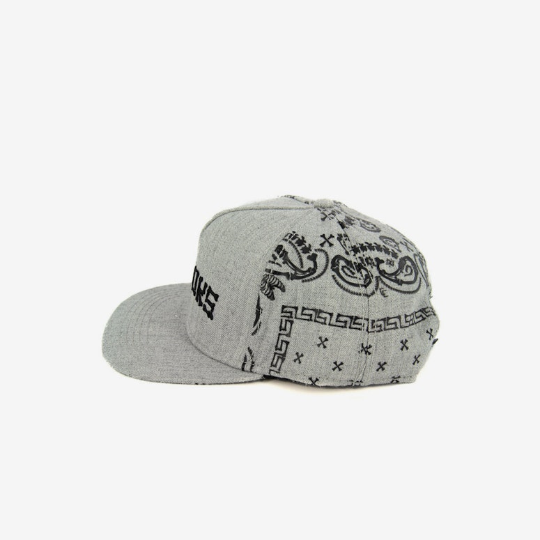 Bones Bandana Snapback Grey Speckle