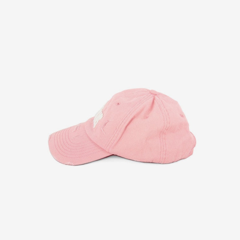 Distressed Candy Strapback Pink