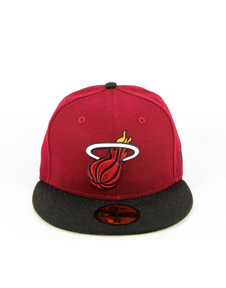 Miami Heat Fashion Fitted Maroon/black