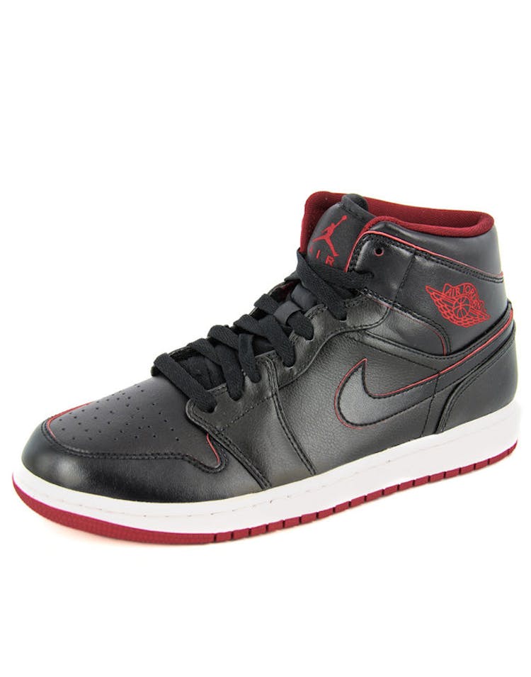 Air Jordan 1 Mid Black/white/red
