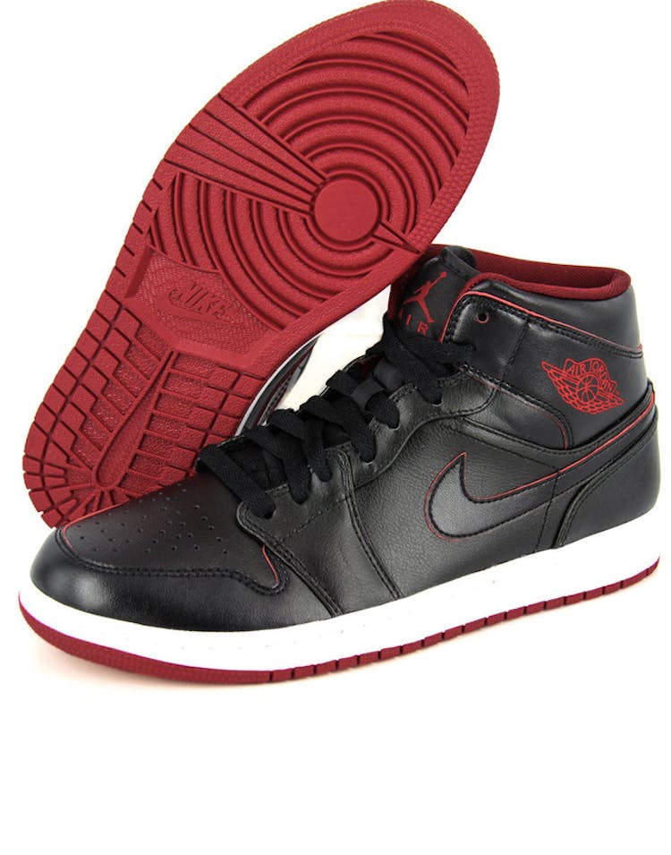 Air Jordan 1 Mid Black/white/red