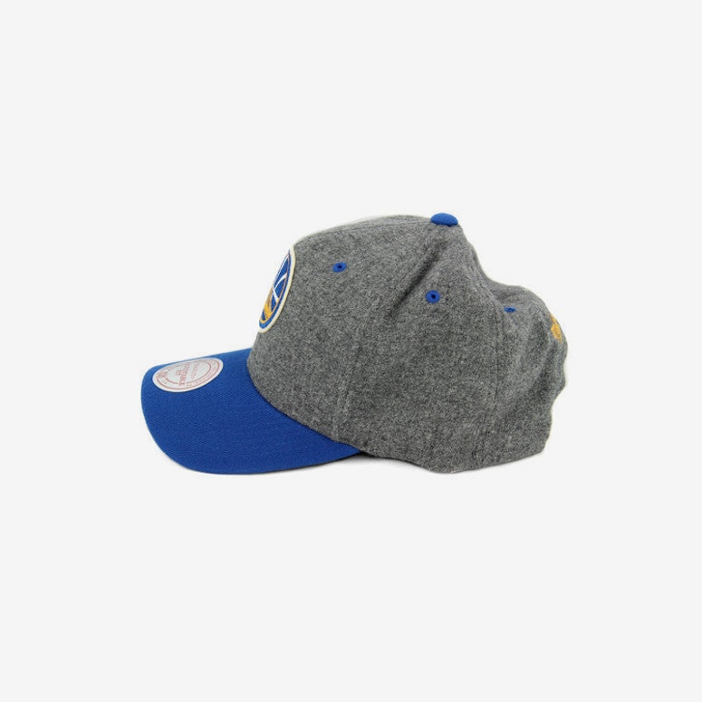 Warriors 2tone 110 Curved Snapback Grey/blue