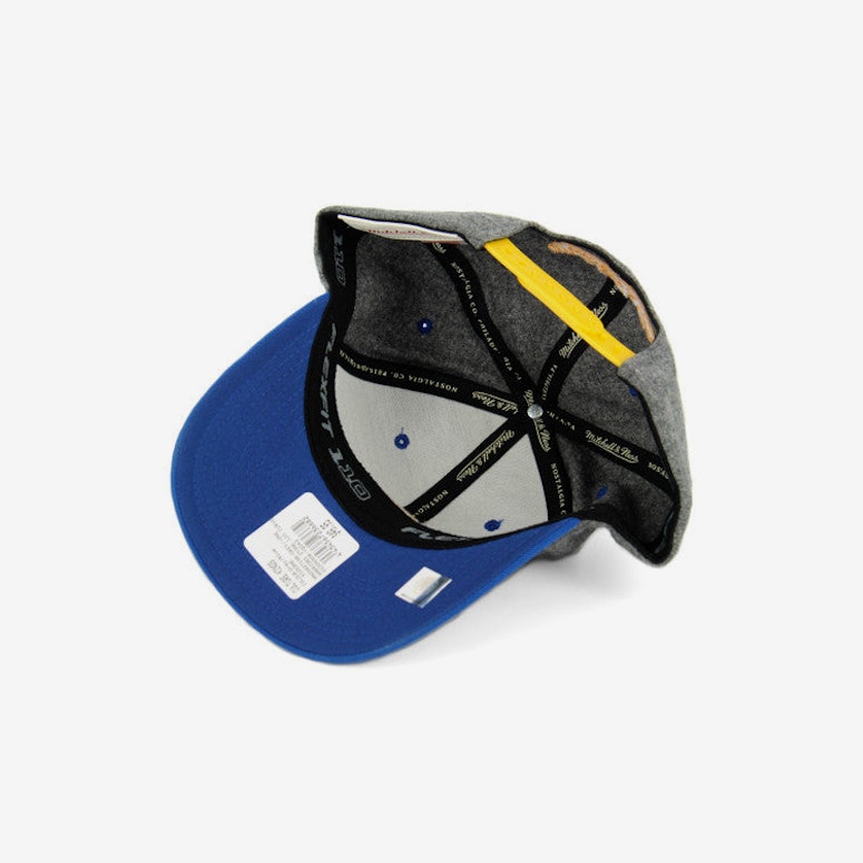 Warriors 2tone 110 Curved Snapback Grey/blue