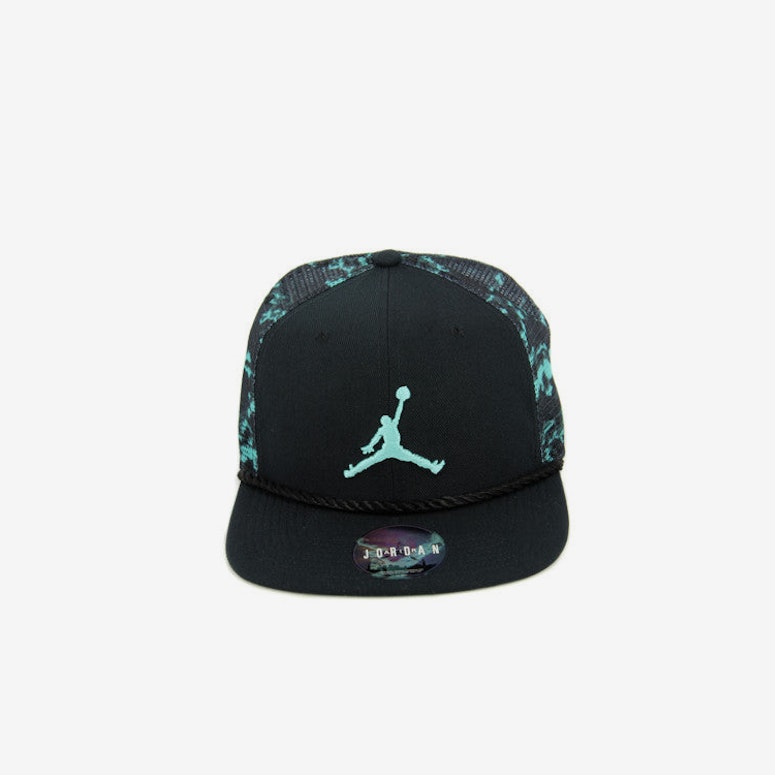 Cloud Camo Trucker Snapback Black/turquoise