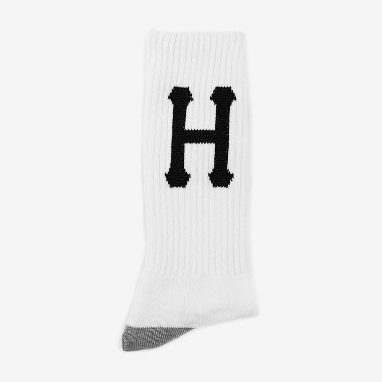 Classic H Crew Socks White