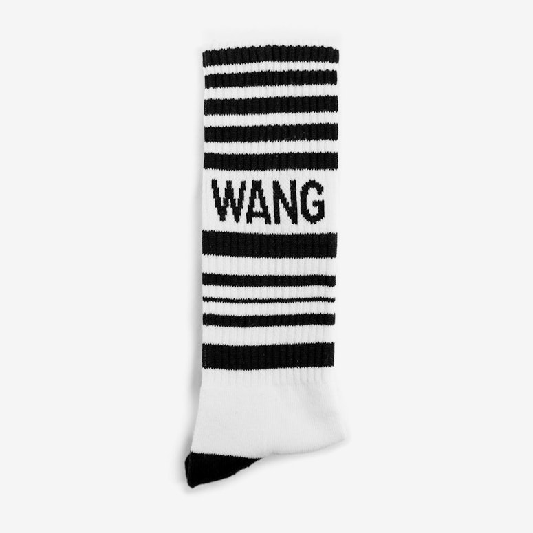 Striped Hockey Sock White