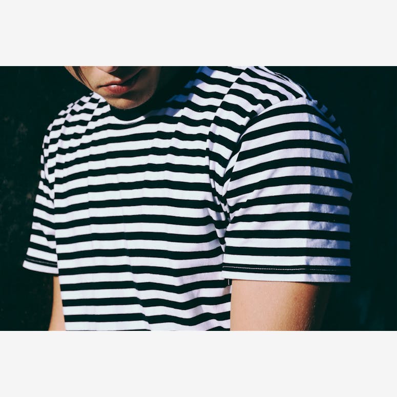 Staple Stripe Tee Black/white