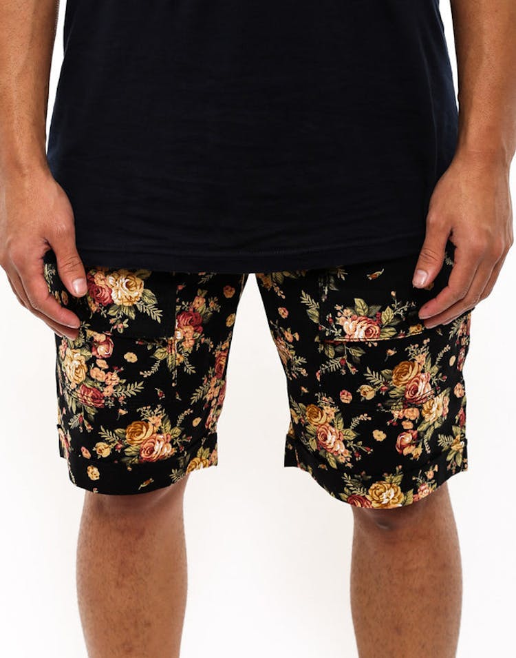 Thorpe Floral Short Black