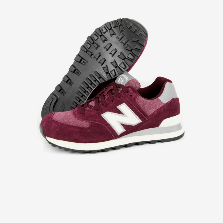 Terry 574 Burgundy/white