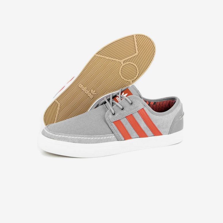 Seeley Boat Shoe Grey/red/white