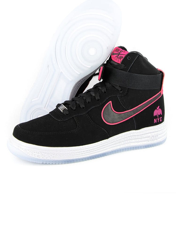 Lunar Force 1 Hyp HI QS Black/pink