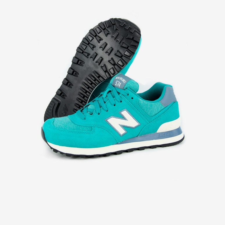 Womens Terry 574 Teal/white