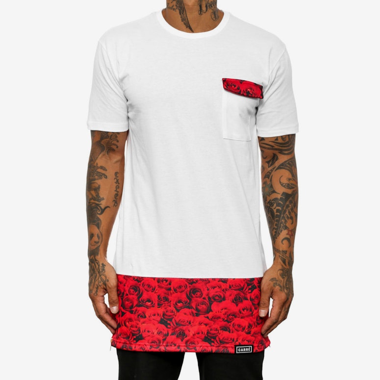 Red Roses Capone Tee White/red