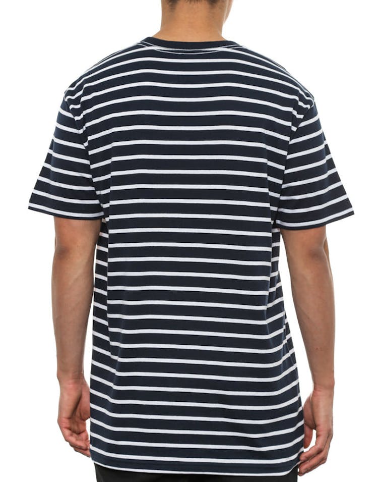 Staple Stripe Tee Navy/white