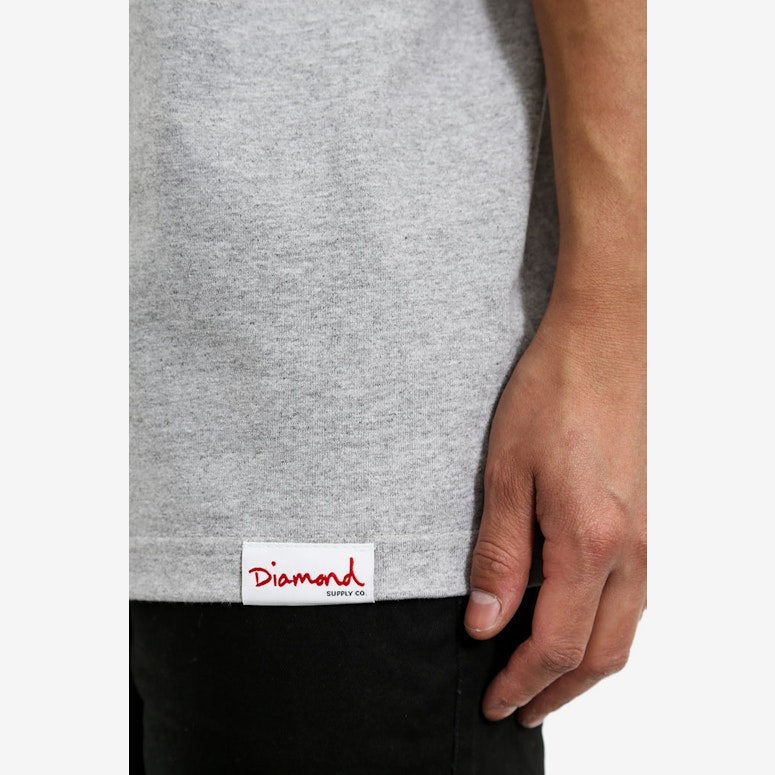 News Print Tee Heather Grey