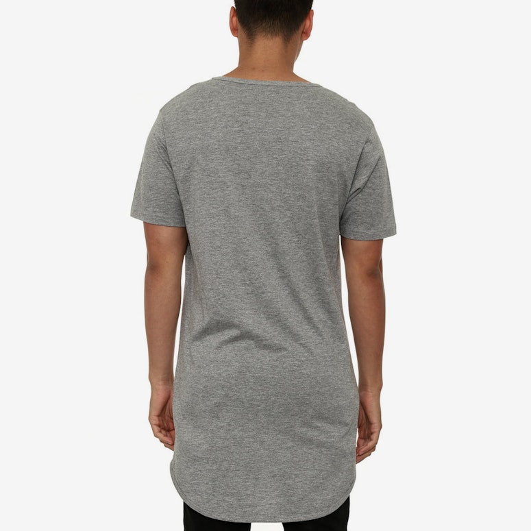 LA Script Droptail T Grey Heather