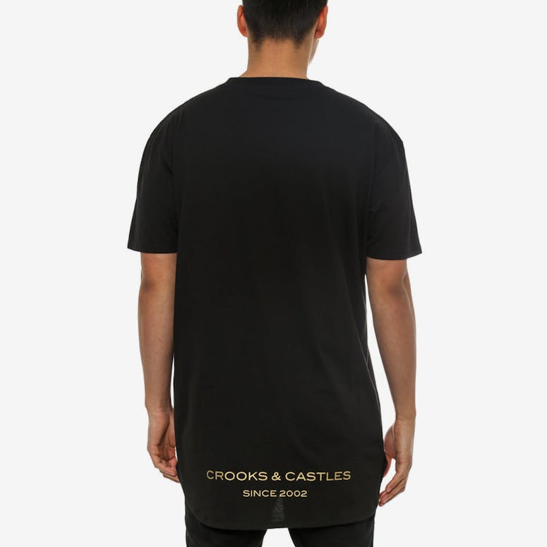 Medusa C Scallop Tee Black/gold