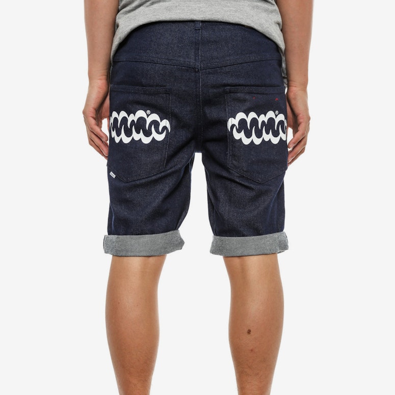 Leaner Shorts Ss15 Indigo/white