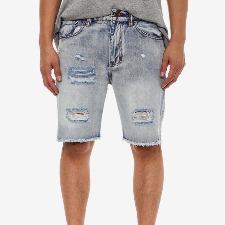 Lean Distressed Short Indigo