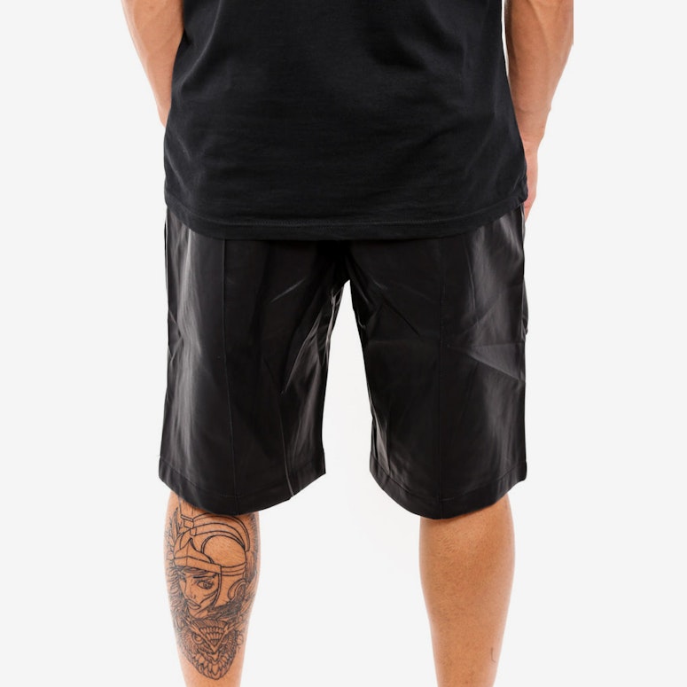 Leather Jogging Short Black