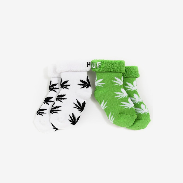 Seeds Socks 2pack White/green