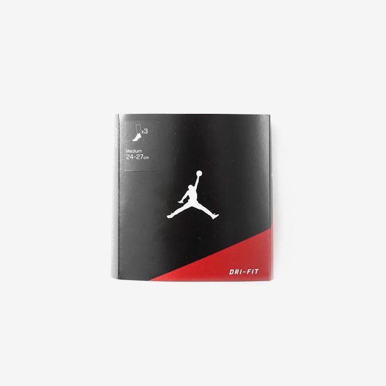 Jordan Drifit Low Qtr 3pk Black/black