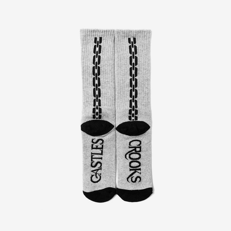 Chain Stripe Sock Heather Grey