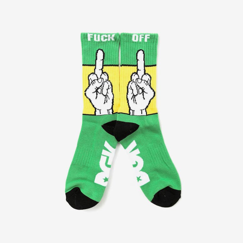 F Off Sock Green/white