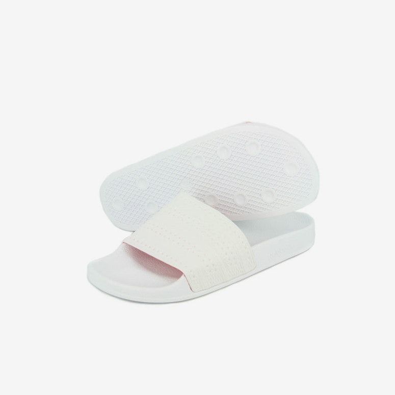Adilette Slides White/white/red