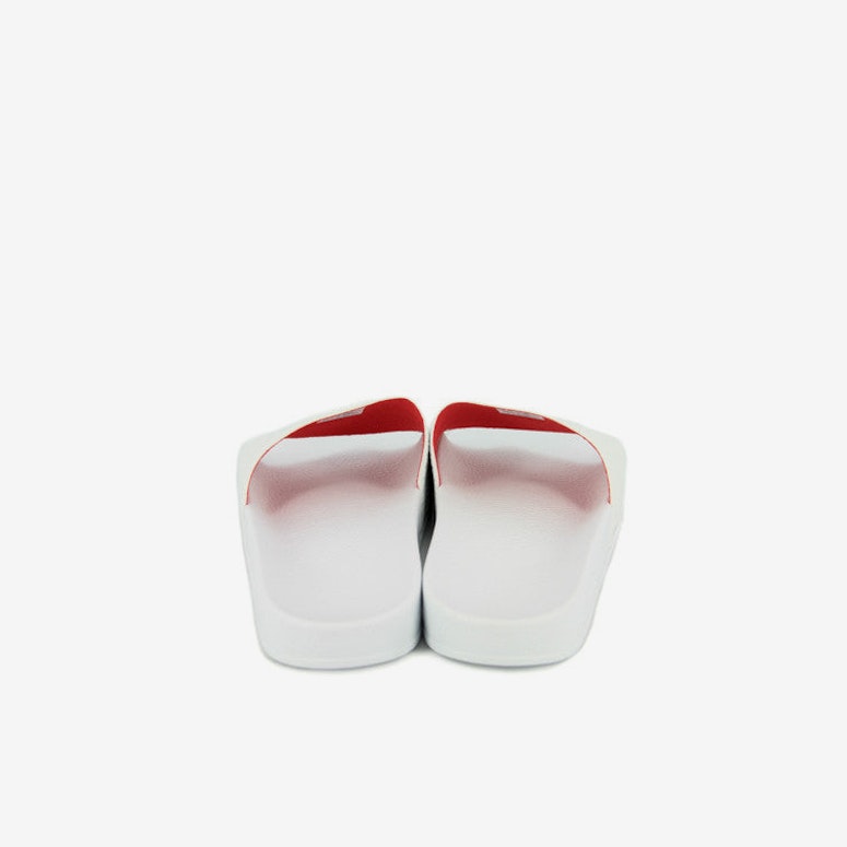 Adilette Slides White/white/red